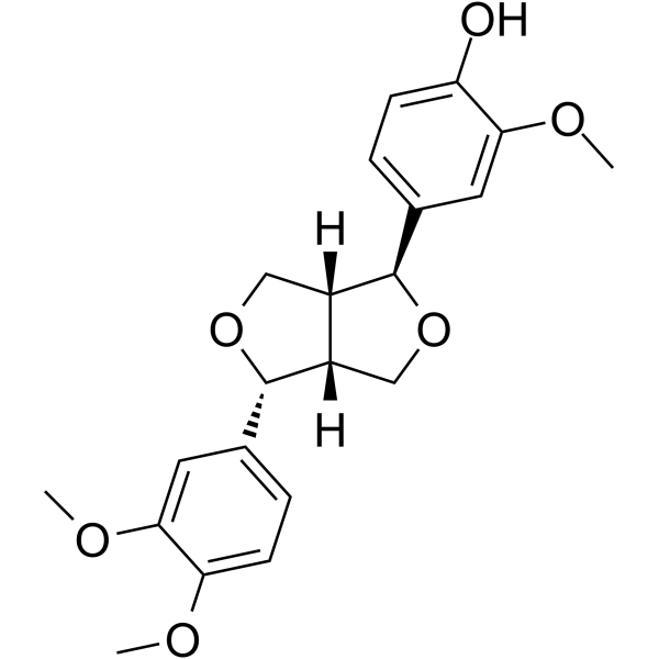 Phillygenin(Synonyms: 连翘脂素; Phillygenol;  Epipinoresinol methyl ether;  (+)-Phillygenin)