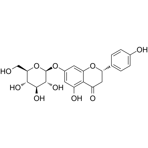 Prunin(Synonyms: 柚皮素-7-O-葡萄糖苷; Naringenin 7-0-glucoside)