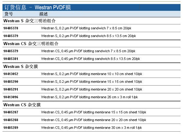 10485381, 10413052-Whatman 沃特曼 Westran PVDF膜