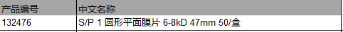 Spectrum S/P 1 圆形平面膜片 6-8kD 47mm